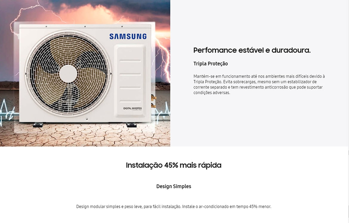 Ar Condicionado Split Inverter Samsung WindFree™