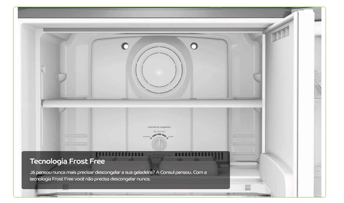 Refrigerador Consul Frost Free 1 Porta 342L Inox 220V CRB39AK