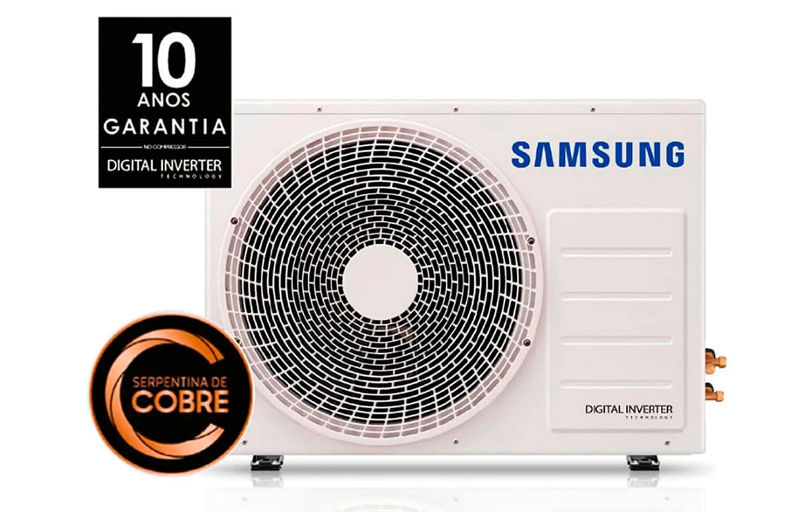 Ar Condicionado Split Inverter Samsung WindFree™ 9000 BTUs Quente/Frio 220V AR09TSHCBWKNAZ 