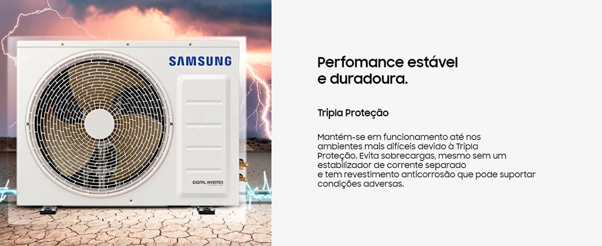Ar Condicionado Split Samsung Digital Inverter Ultra 18000 BTUs Quente/Frio 220V AR18TSHZDWKNAZ<br>